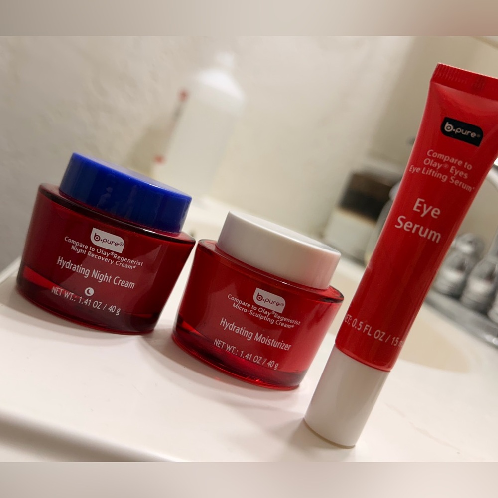 Hydrating Moisturizer + Night Cream + Eye Serum Set - Trio bundle